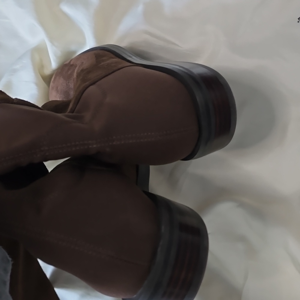 Stuart Weiztman Brown Suede Knee-High Boots - Picture 5 of 9